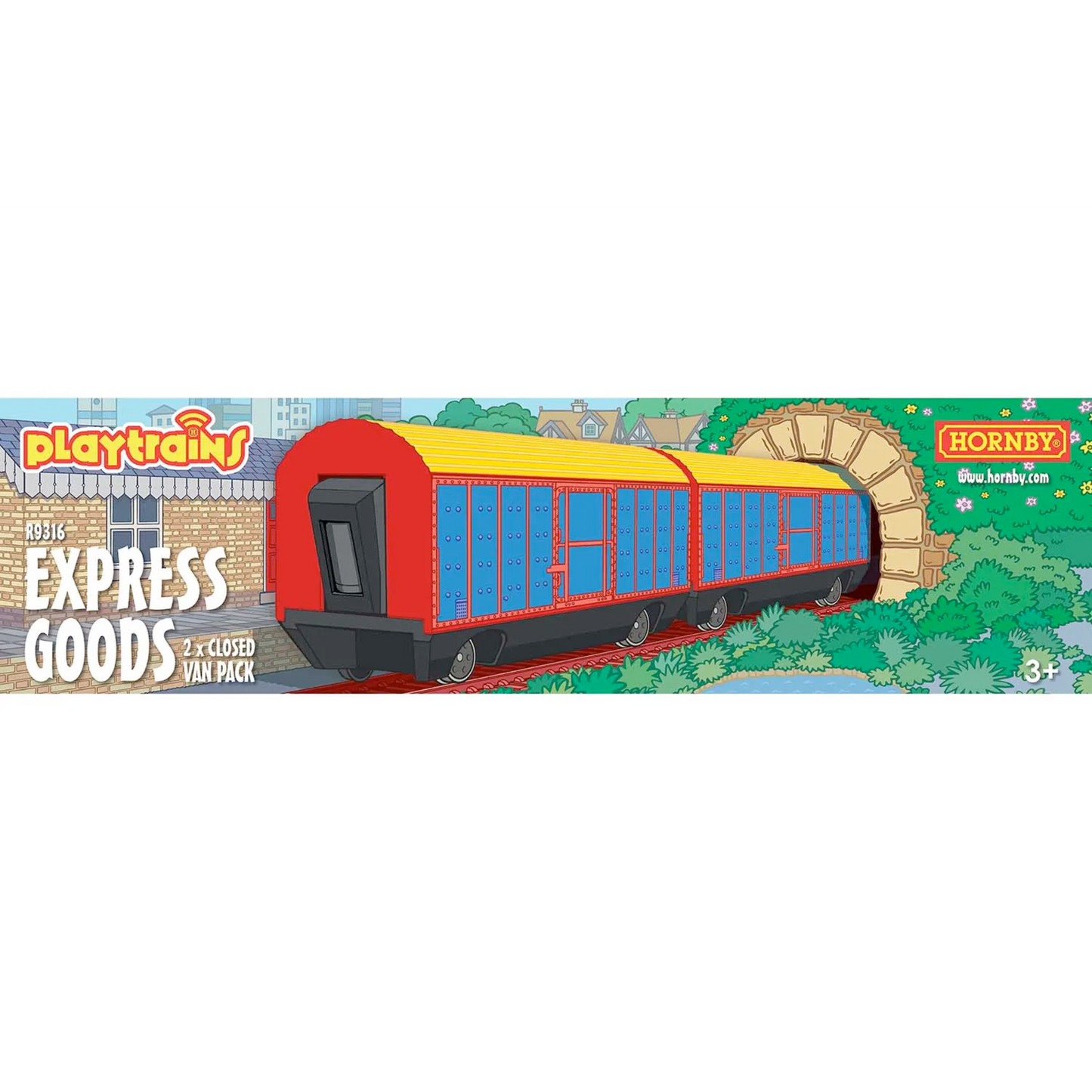 Hornby Playtrains Express Goods Closed Wagon Pack (2-pack) (R9316)