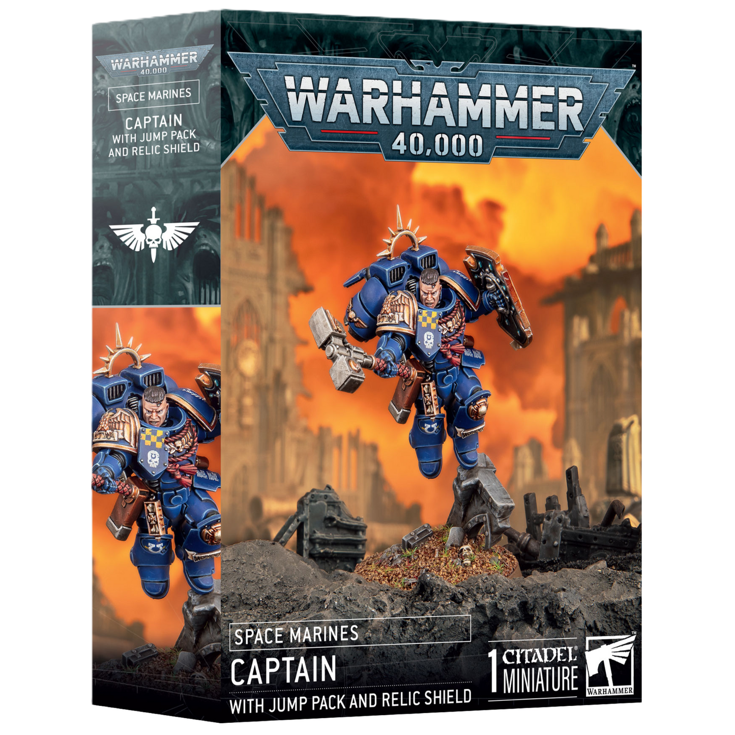 Space Marines: Captain with Jump Pack and Relic Shield