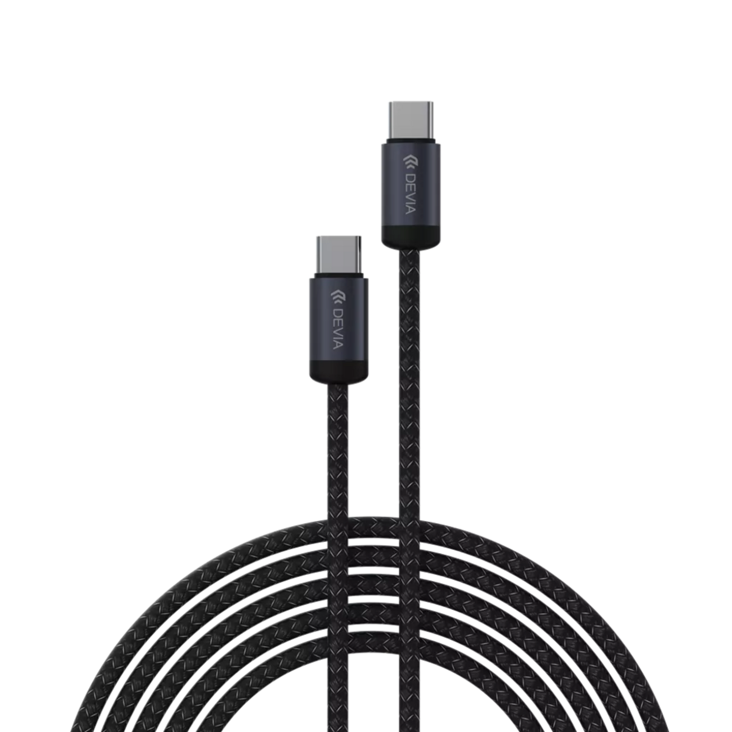 Devia - 3m (60W) Mesh Armour USB-C to USB-C Cable - Black