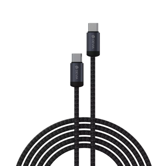 Devia - 3m (60W) Mesh Armour USB-C to USB-C Cable - Black