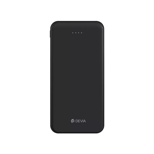 Devia - 10,000mAh Kintone Dual Port LED Indicator Powerbank - Black