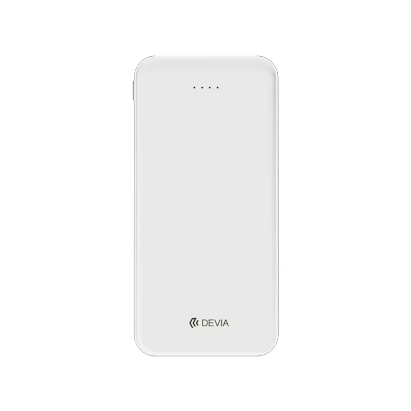 Devia - 10,000mAh Kintone Dual Port LED Indicator Powerbank - White