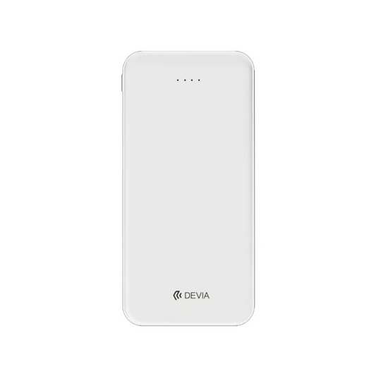 Devia - 10,000mAh Kintone Dual Port LED Indicator Powerbank - White