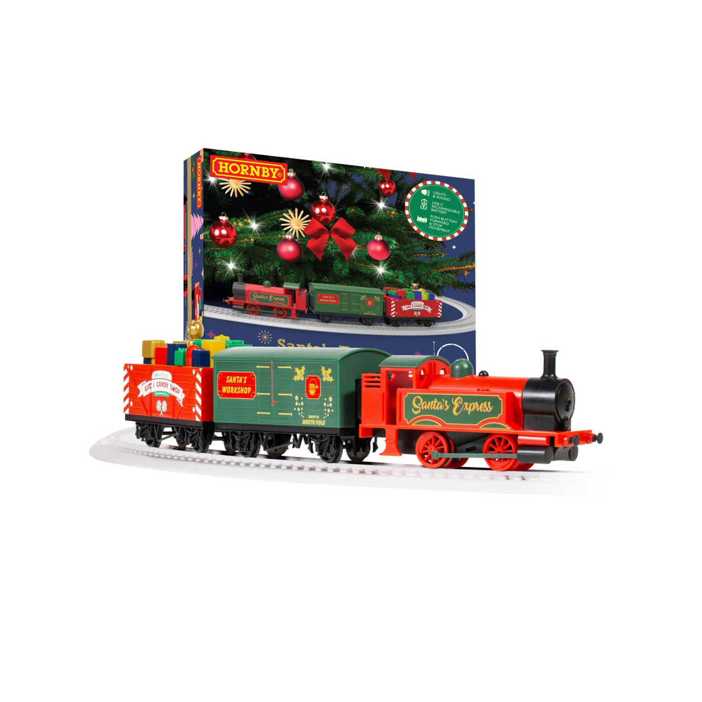 Santa’s Express Train Set - Rechargeable Battery